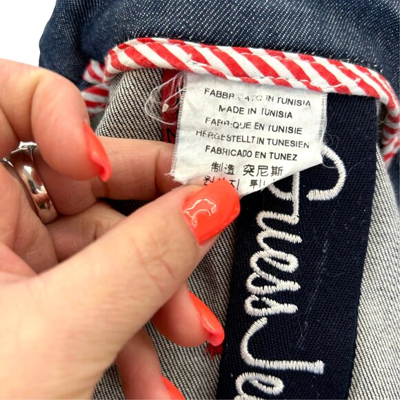 VINTAGE 90s-Y2K Guess Denim Trench Coat Jacket - Picture 12 of 14